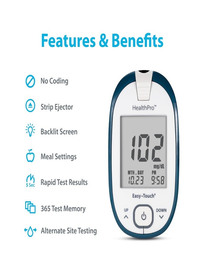 Easy Touch HealthPro Glucose Control Solution for Glucose Monitor - Hi & Low, 2 Vials, 3.5ml Each - Image 2